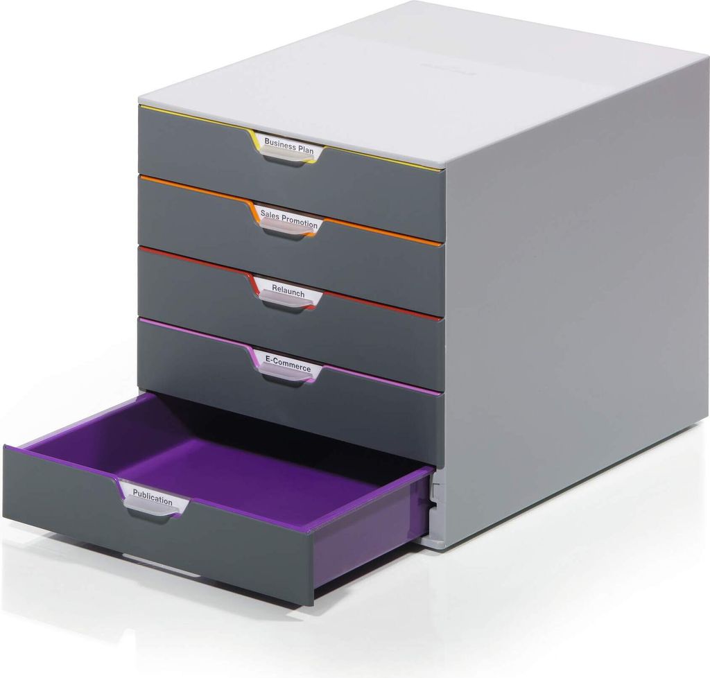 Odolný zásuvkový box VARICOLOR 5 priehradiek štítky Obrázok produktu 10