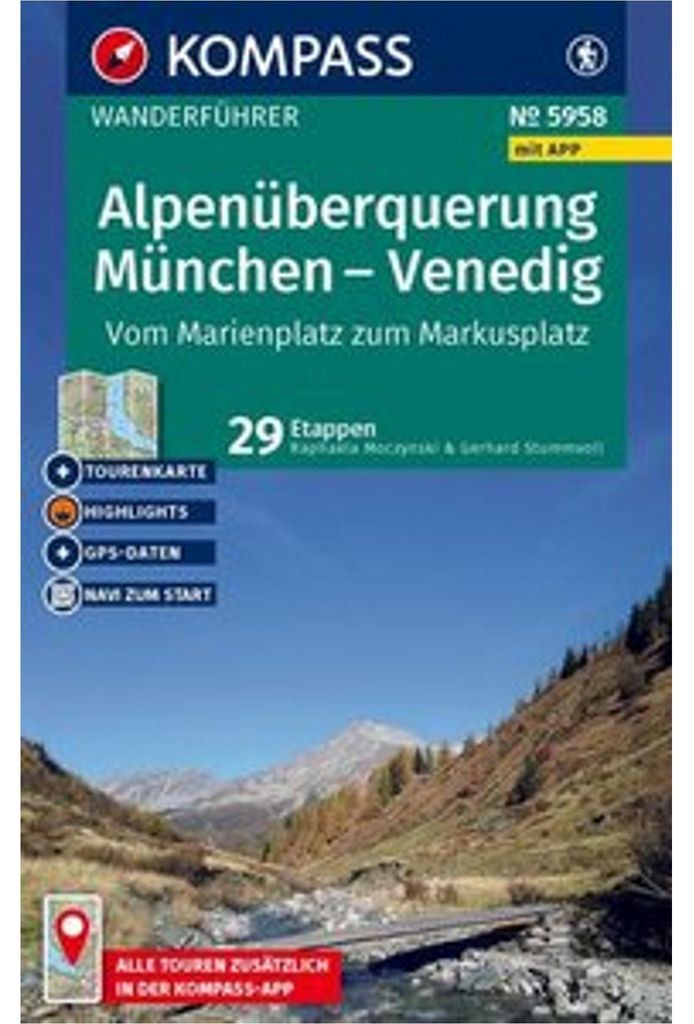 KOMPASS Wanderführer Alpenüberquerung München, Venedig, Vom Produktbild 