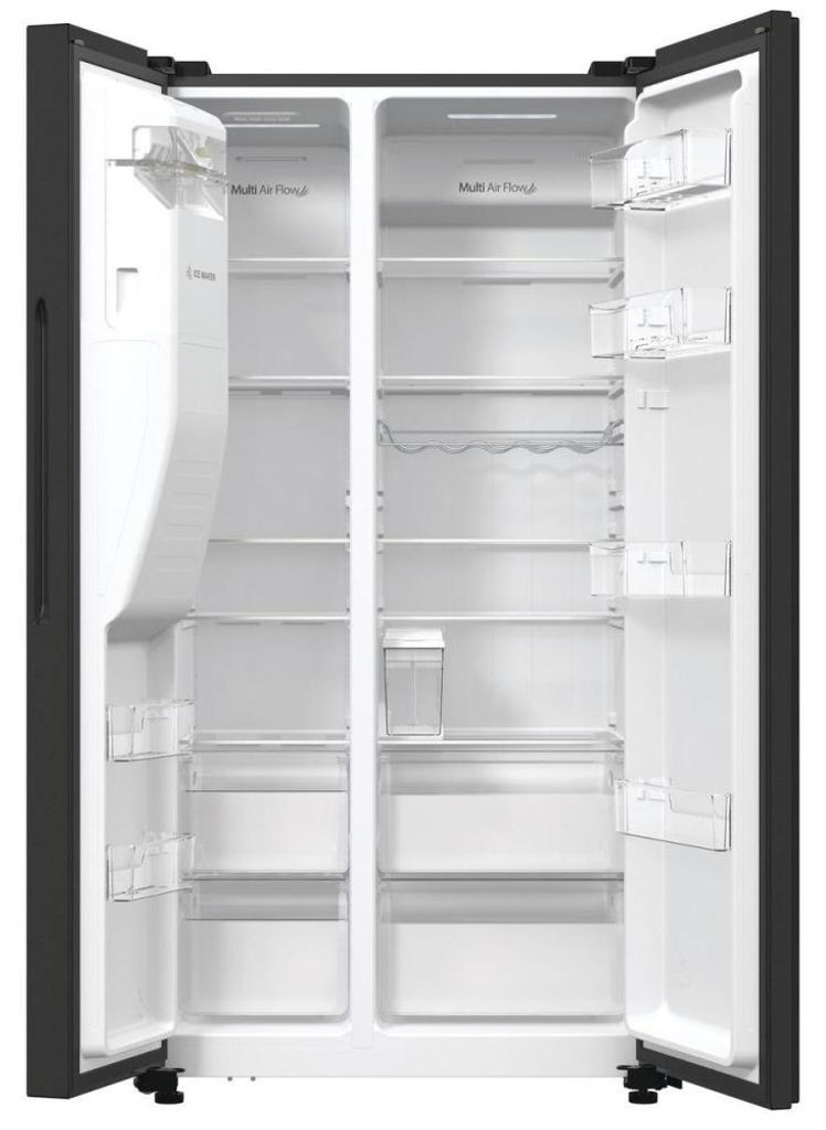 Hisense Freistehend Side-by-Side-Kühlschrank, Schwarz, 566 Produktbild 