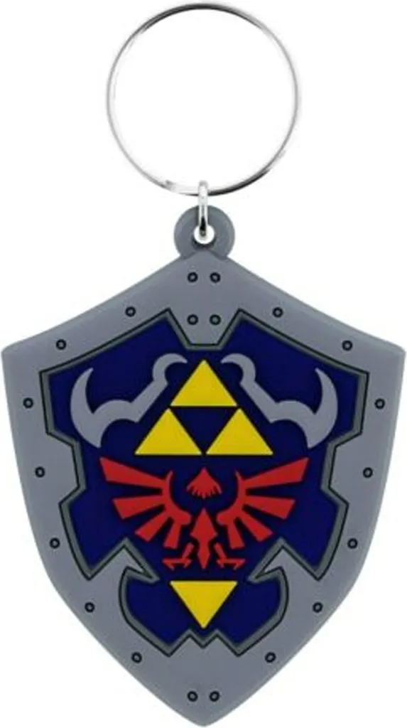 The Legend Of Zelda Scudo Hylian PM270 Portachiavi Blu/Grigio - Top Quality