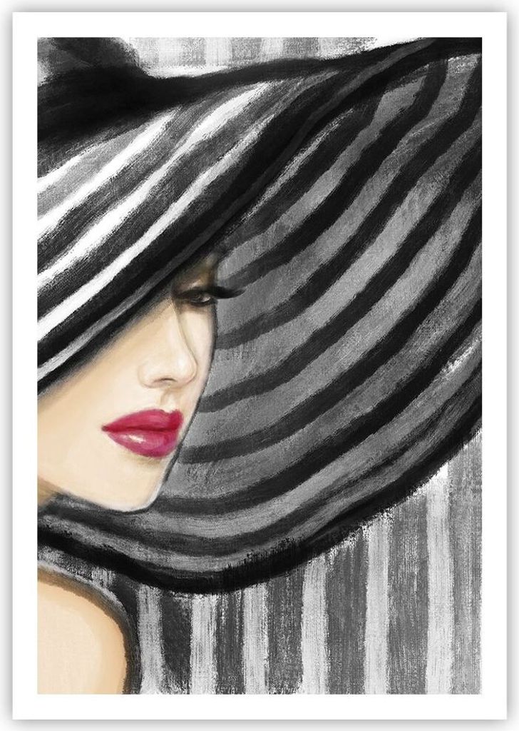 Poster - Poster ohne Rahmen - frau stil mode - 70x100 cm - Wand Bild - Wanddeko - Wandbilder - Kunstposter - Wandposter - Bilder - Kunstdruck - Wan...