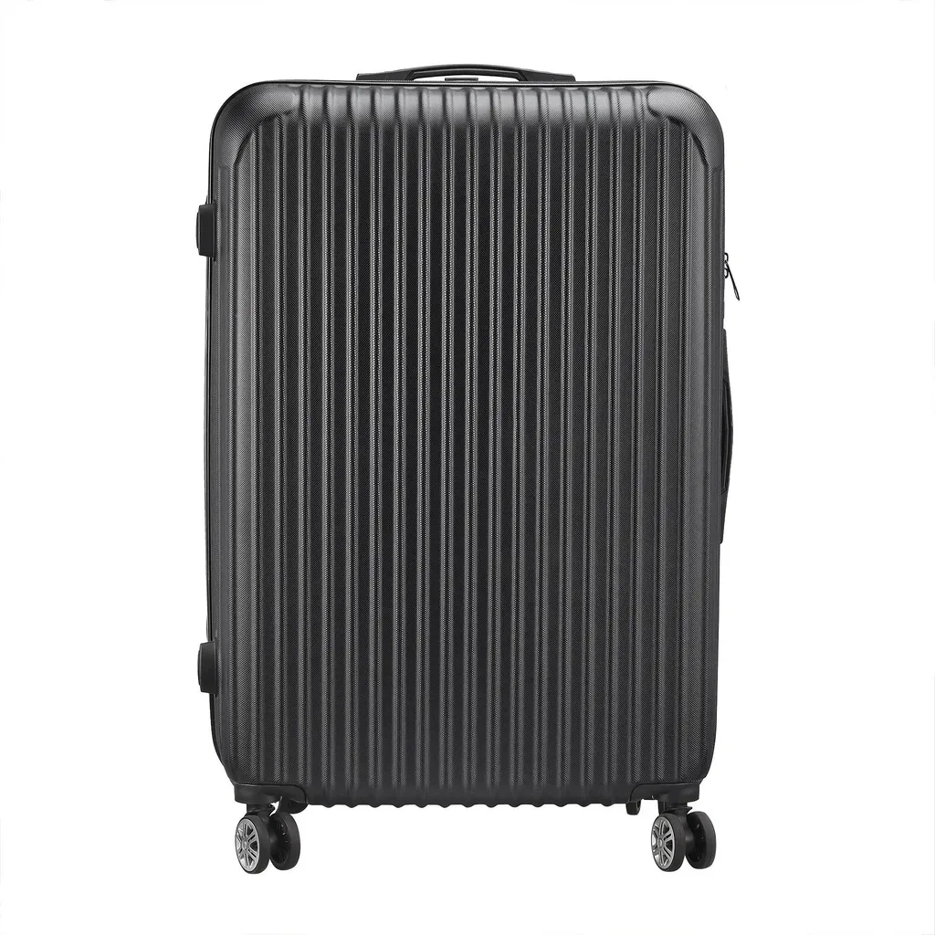 Valises anti-chocs et silencieuses : Trio de bagages rigides ABS noir-A