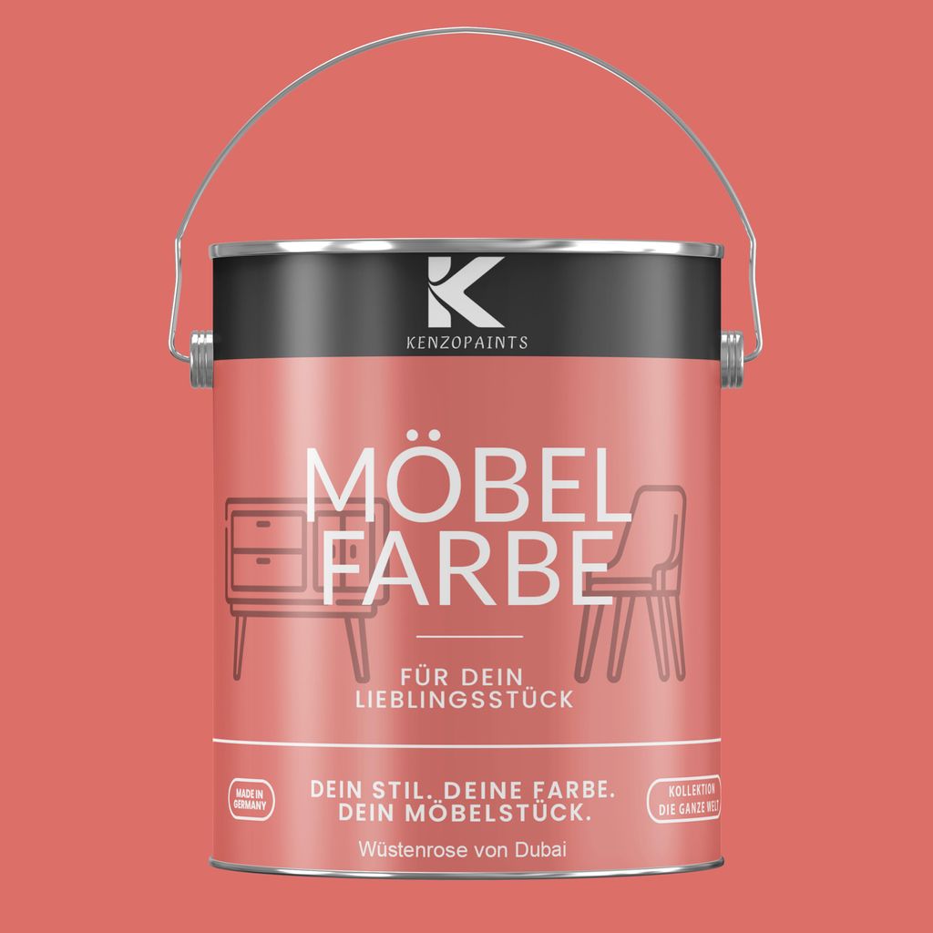 Kenzopaints 2,5Liter Möbelfarbe Möbellack - Wüstenrose von Dubai