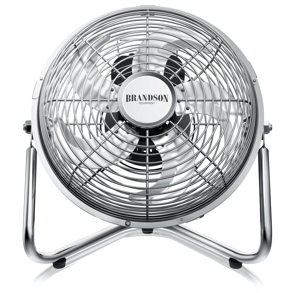 Brandson Ventilatore a Pavimento 34,5 cm: Sicuro e Potente Argento