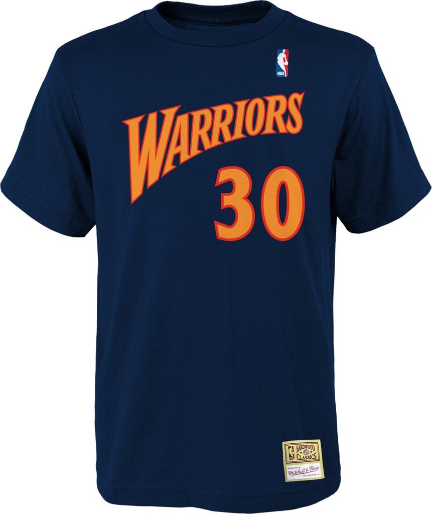 Mitchell & Ness T-shirt BMTRINTL1074-GSWSCNAVY in Black color size large