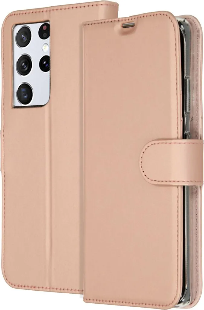 Custodia Wallet Accezz per Samsung Galaxy S21 Ultra - Oro Rosa Elegante