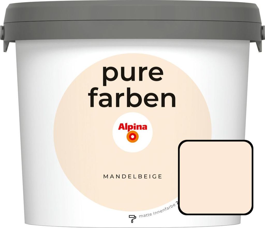 Alpina Pure Farben Wandfarbe mandelbeige 2,5 L Produktbild 