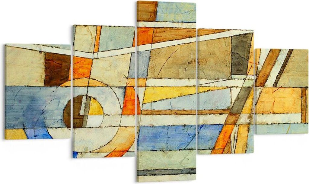Bild auf Leinwand - Leinwandbild - Abstraktion modern - 125x70cm - Wand Bild - Wanddeko - Leinwanddruck - Bilder - Kunstdruck - Wanddekoration - Le...