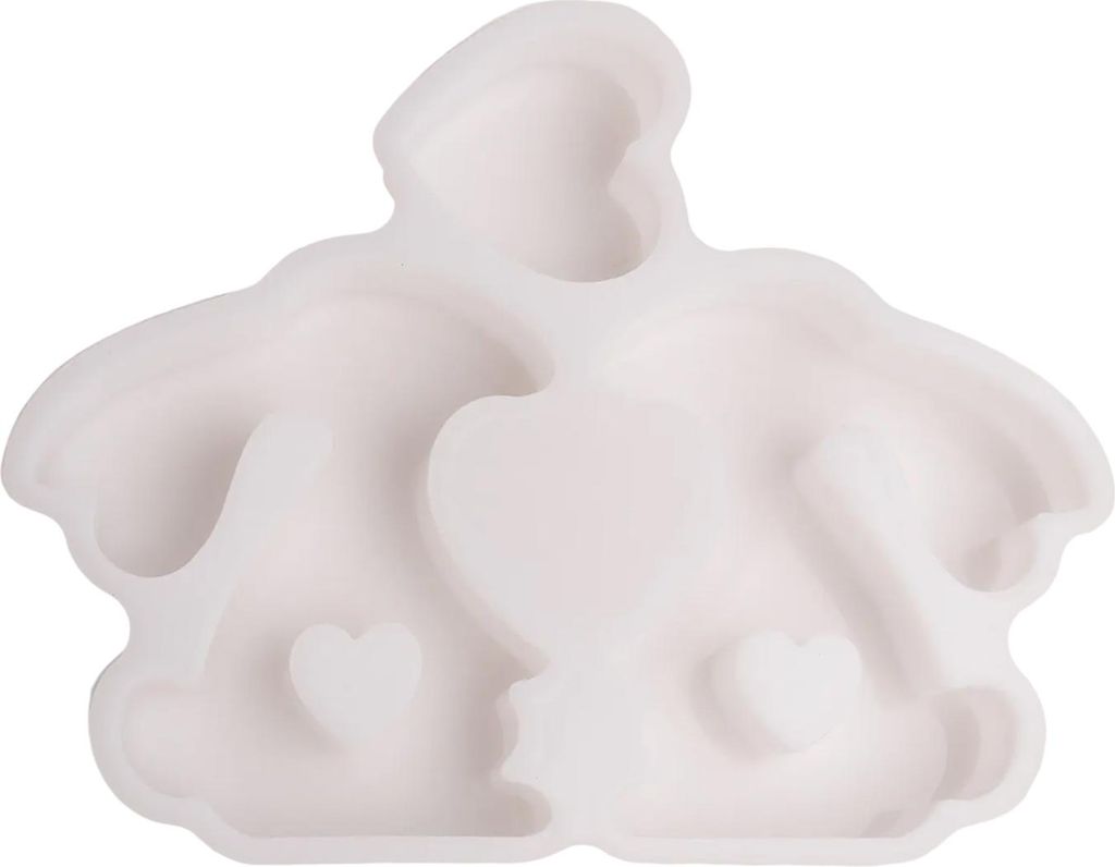 Silikon Giessformen, Silikonform Gießform Osterhase mit Liebe, Gips Gießen Formen Hase, Ostern Hase Liebe Gießformen Silikonform, Weihnachten Ca...