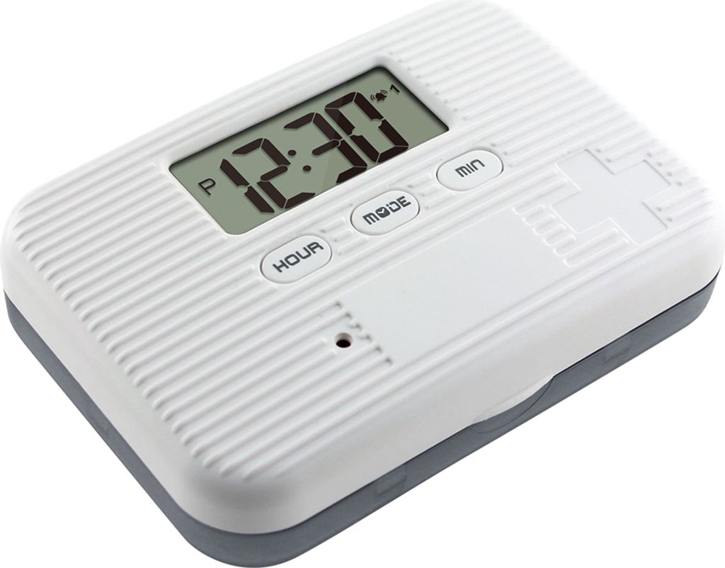 Pillenspender mit Alarm, elektronischer Pillen-Organizer mit LCD-Display, 6 Fächer, digitale Pillenerinnerung, tragbarer Mini-Pillenbehälter mit ...