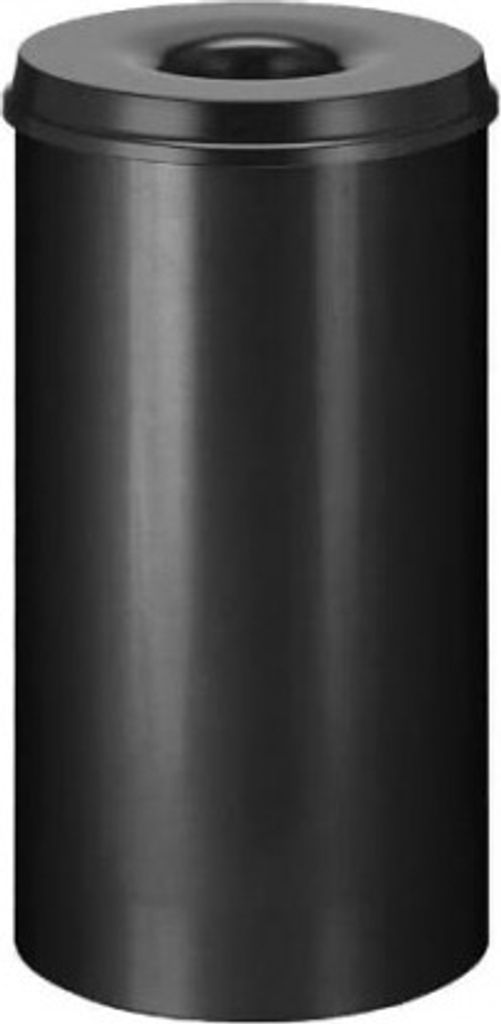 Selbstlöschender Papierkorb Mülleimer 50 Liter schwarz