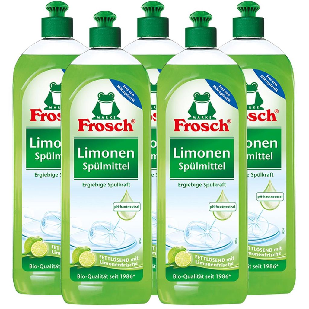 5x Frosch Spülmittel 750 ml mit fettlösenden Produktbild 