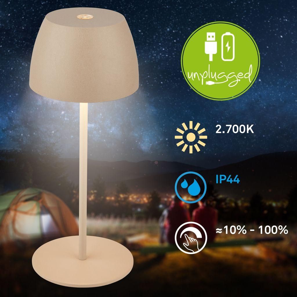 Briloner Serina Mini LED lampada da tavolo a batteria IP44, Immagine del prodotto 
