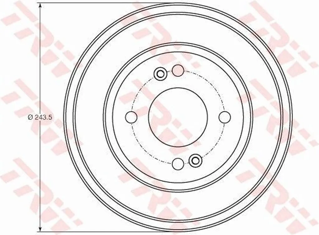 Remplacement Tambour de Frein Arrière Hyundai Getz (TB) - TRW DB4401 OE