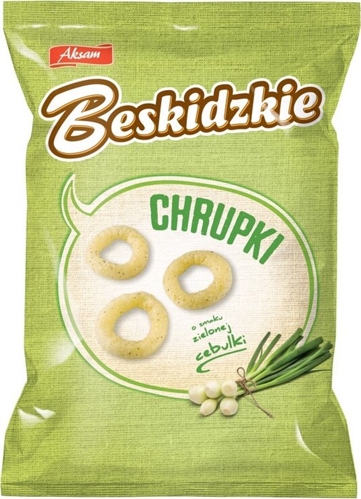 Beskidzkie Chrupki o smaku zielonej cebulki 85g Zdjęcie produktu 