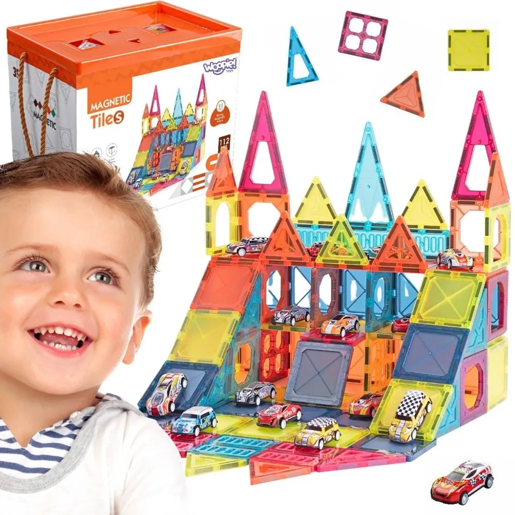 WOOPIE Blocs de Construction Magnétiques 7,5 cm Parking 112 el