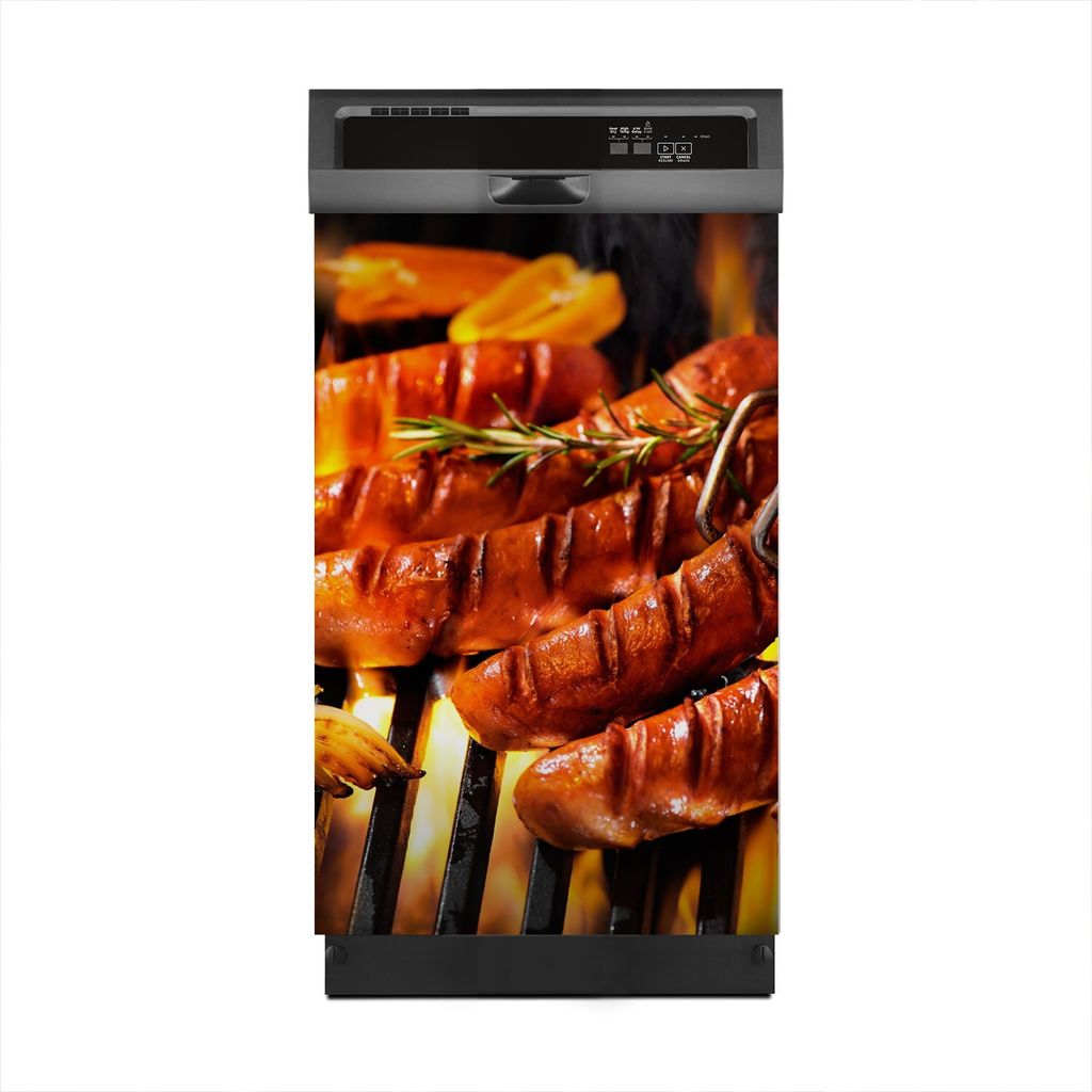 Aufkleber sticker 45x70 cm Dekorative folie Spülmaschine - Gegrillte Wurst