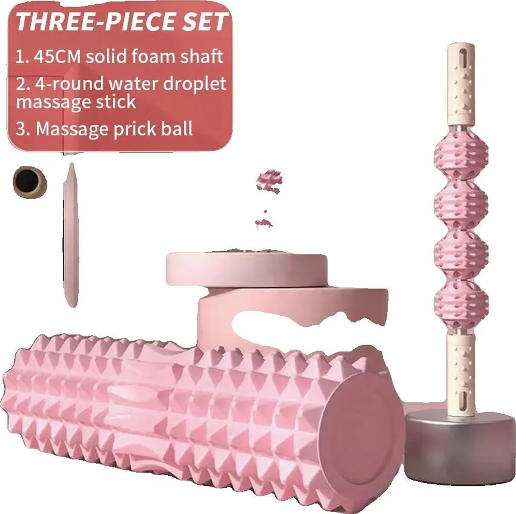 Kit de massage manuel ergonomique rose spécial récupération musculaire