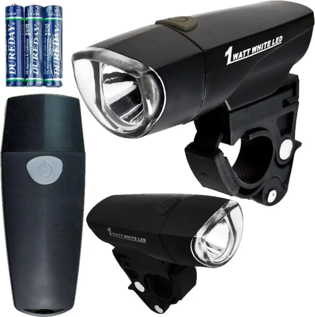 Voir et être vu à vélo lampe LED 1W puissante solution piles incluses
