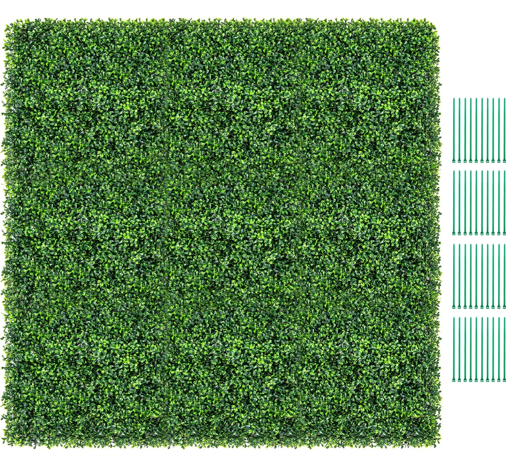 Set 12 Pannelli Erba Sintetica COSTWAY | Siepe Bosso 50x50 DIY