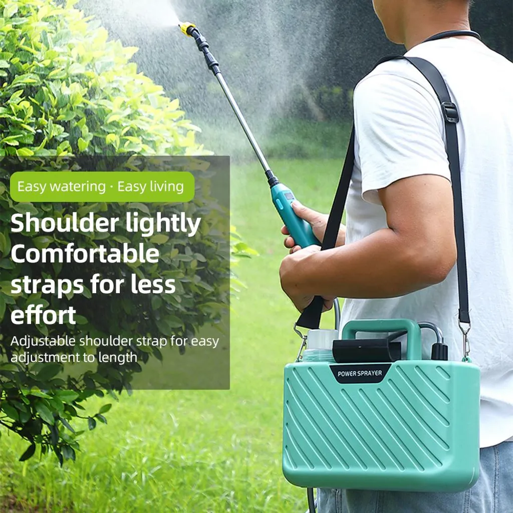 Pulvérisateur d'eau de jardin batterie 5L avec 2 buses et baguette