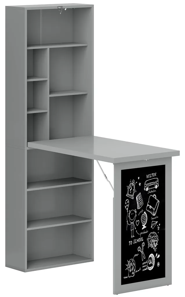 Bureau Rabattable Mural pour Petit Espace - Solution de Rangement Malin - 12