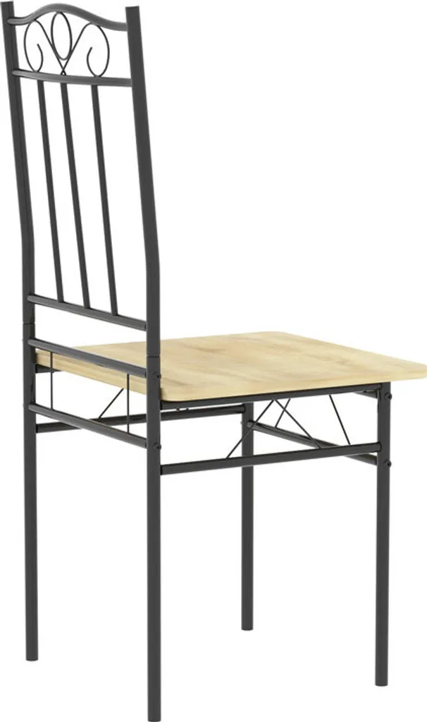 HJ WeDoo Ensemble Table à Manger 4 Chaises Bois et Métal Style Industriel - 12