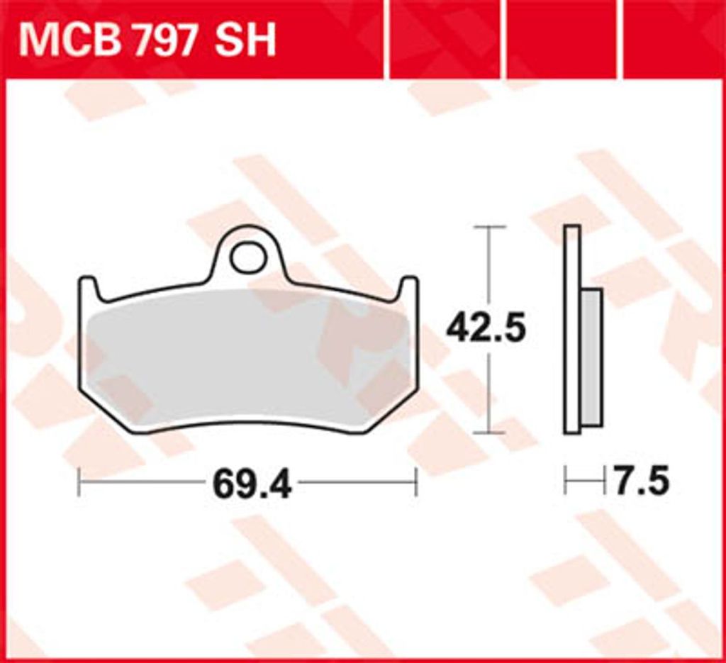 TRW Bremsbeläge MCB 797 Bremsbelag MCB 797 SH Sintermetall