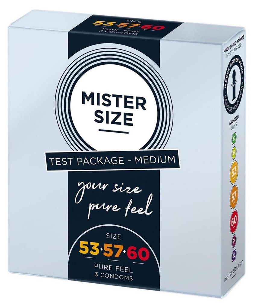 Mister Size, kondomy 53-57-60 mm, 3 kusy - Dlouhodobé! Obrázek produktu 
