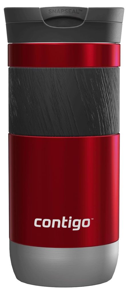 ContiGo! Byron 2.0 Thermobecher 470 ml Rot – 100% auslaufsicher, SnapSeal, ThermaLock, 1-Hand-Bedienung