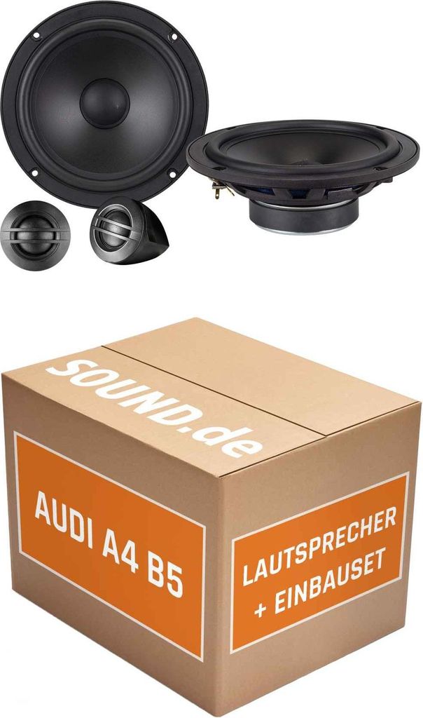 Lautsprecher Boxen Einbaupaket vorne Axton ATC165S passend für Audi A4 B5 + Limousine | 2x Tief-Mitteltöner 2x Hochtöner 2x Frequenzweiche