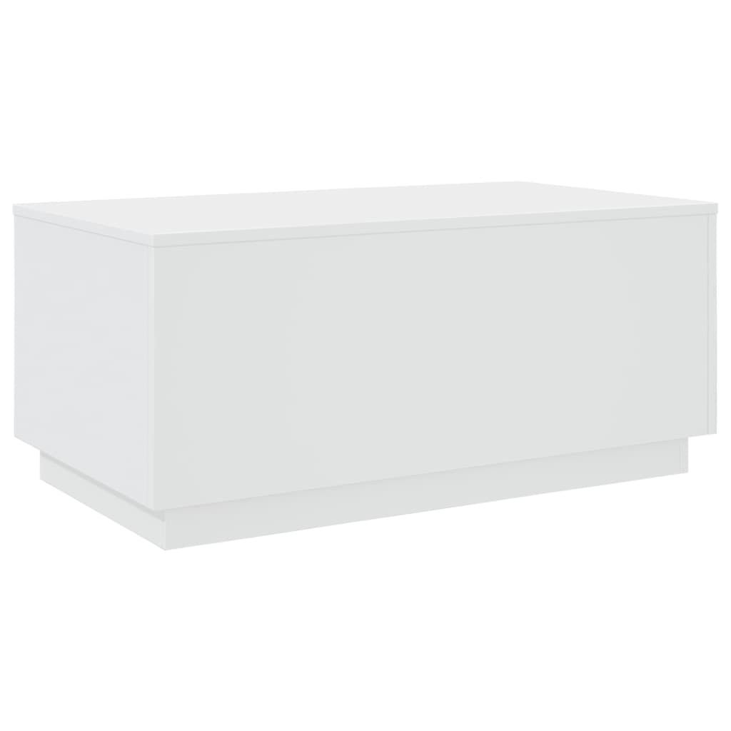 vidaXL Konferenční stolek s LED světly bílý 90x50x40 cm Obrázek produktu 