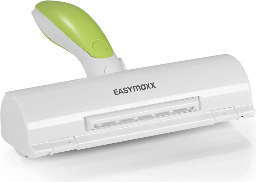 EASYmaxx Rouleau à Peluches pour Poils d'Animaux Blanc et Vert Ergonome