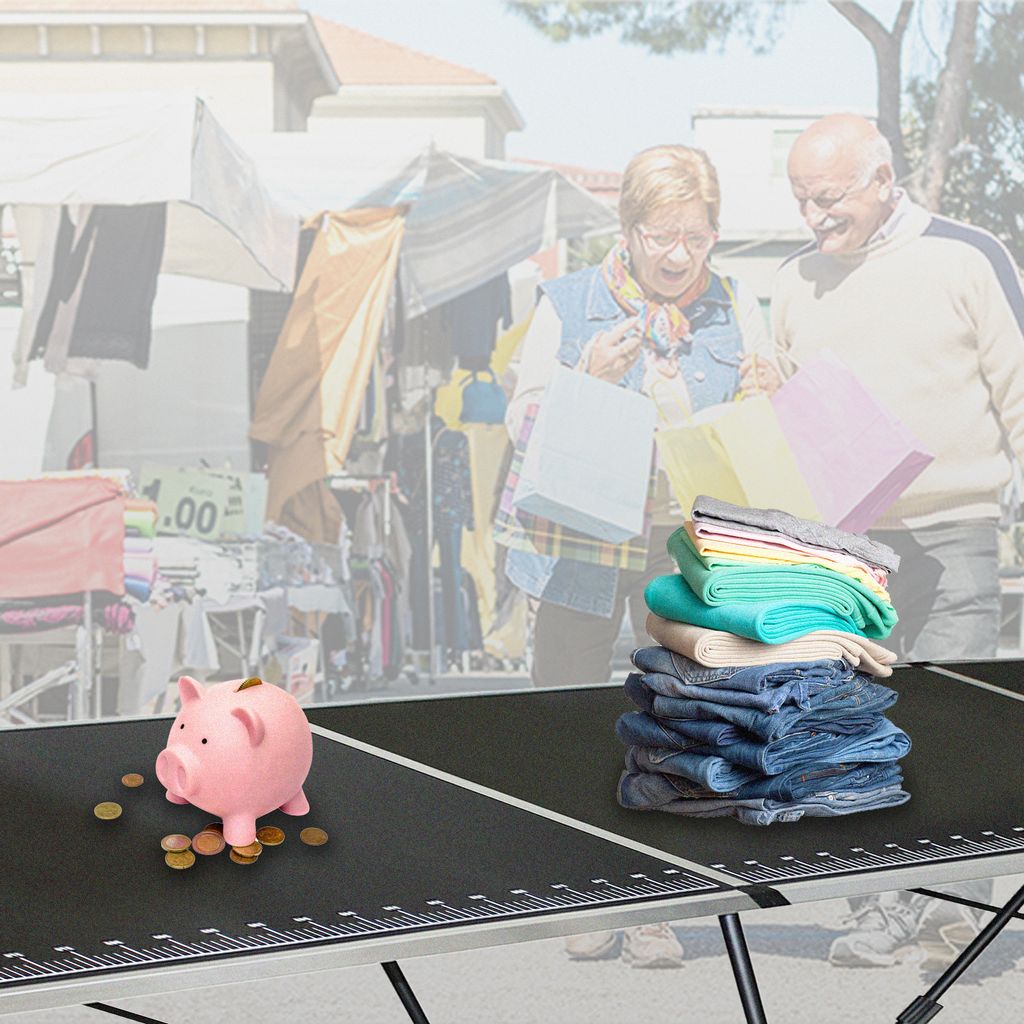 Tapeziertisch Alu Flohmarkttisch 300x60 cm Klapptisch Produktbild 4