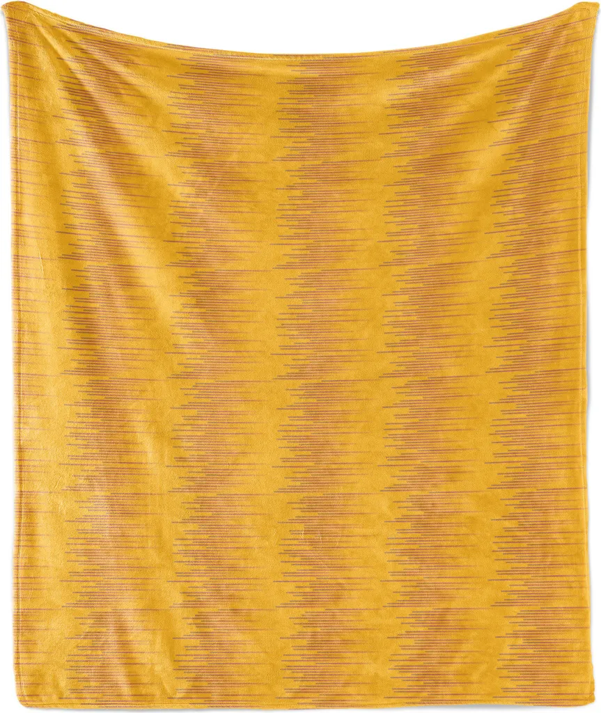 Offerta Coperta ABAKUHAUS Pile 175x230 cm Giallo Fucsia Mezzitoni