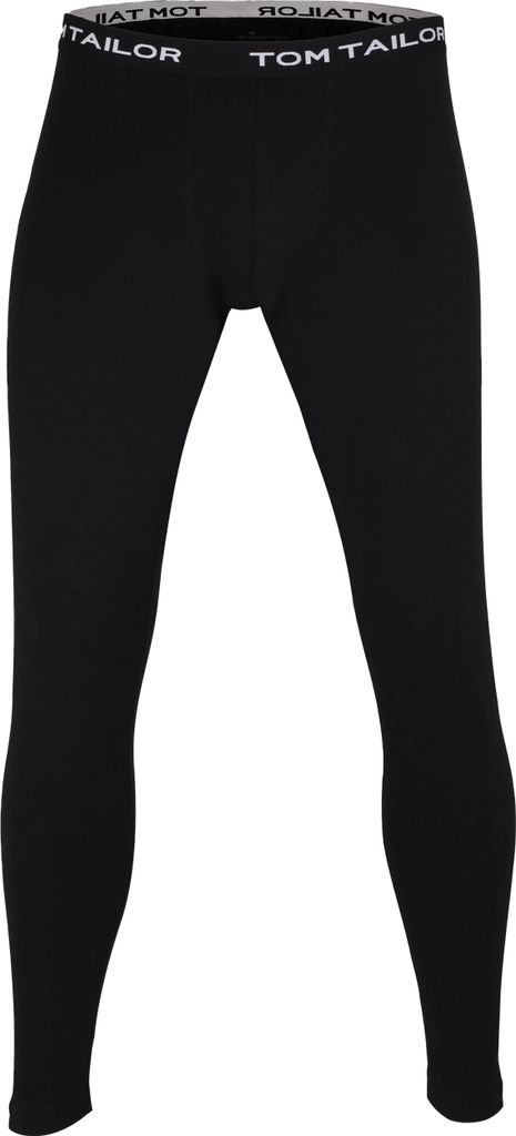 TOM TAILOR Herren Lange Unterhose - Long John "Buffer" Schwarz XXL