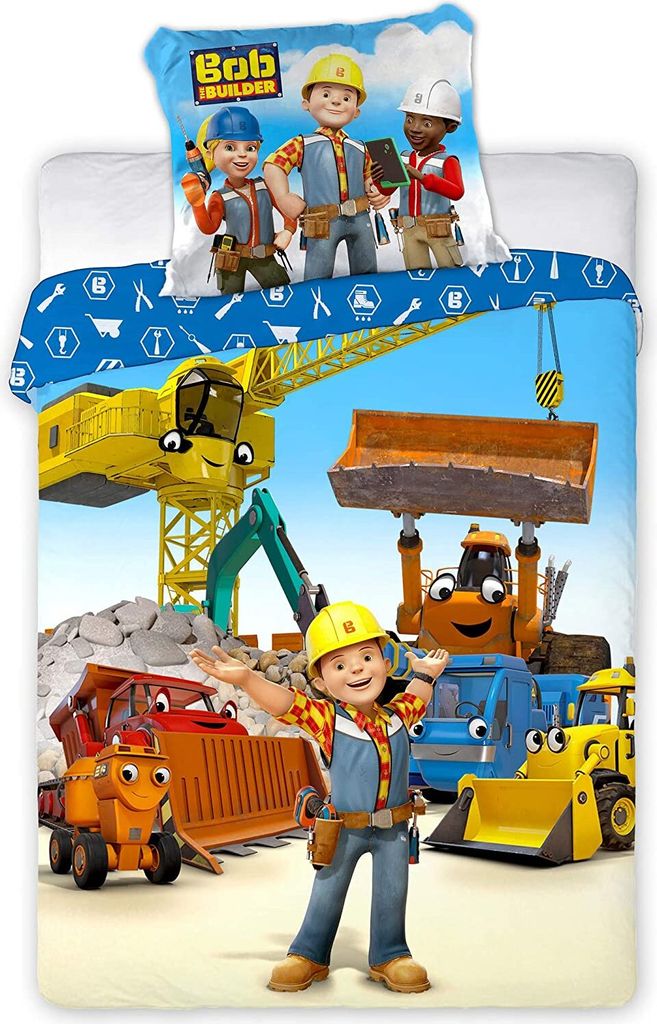 Bob der Baumeister Baby-/Kinder-Bettwäsche 100x135 + 40x60 Produktbild 