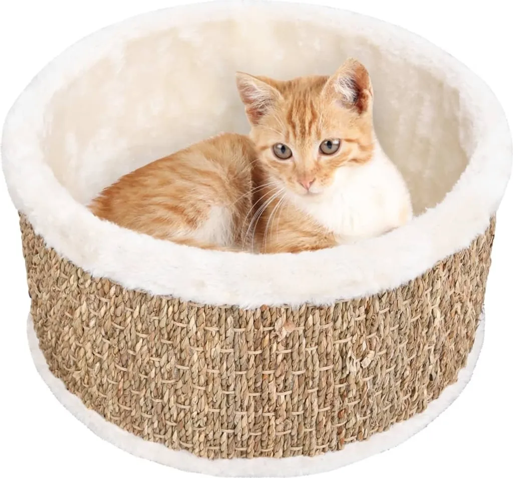Cestino per gatti rotondo da 36 cm in erba di mare