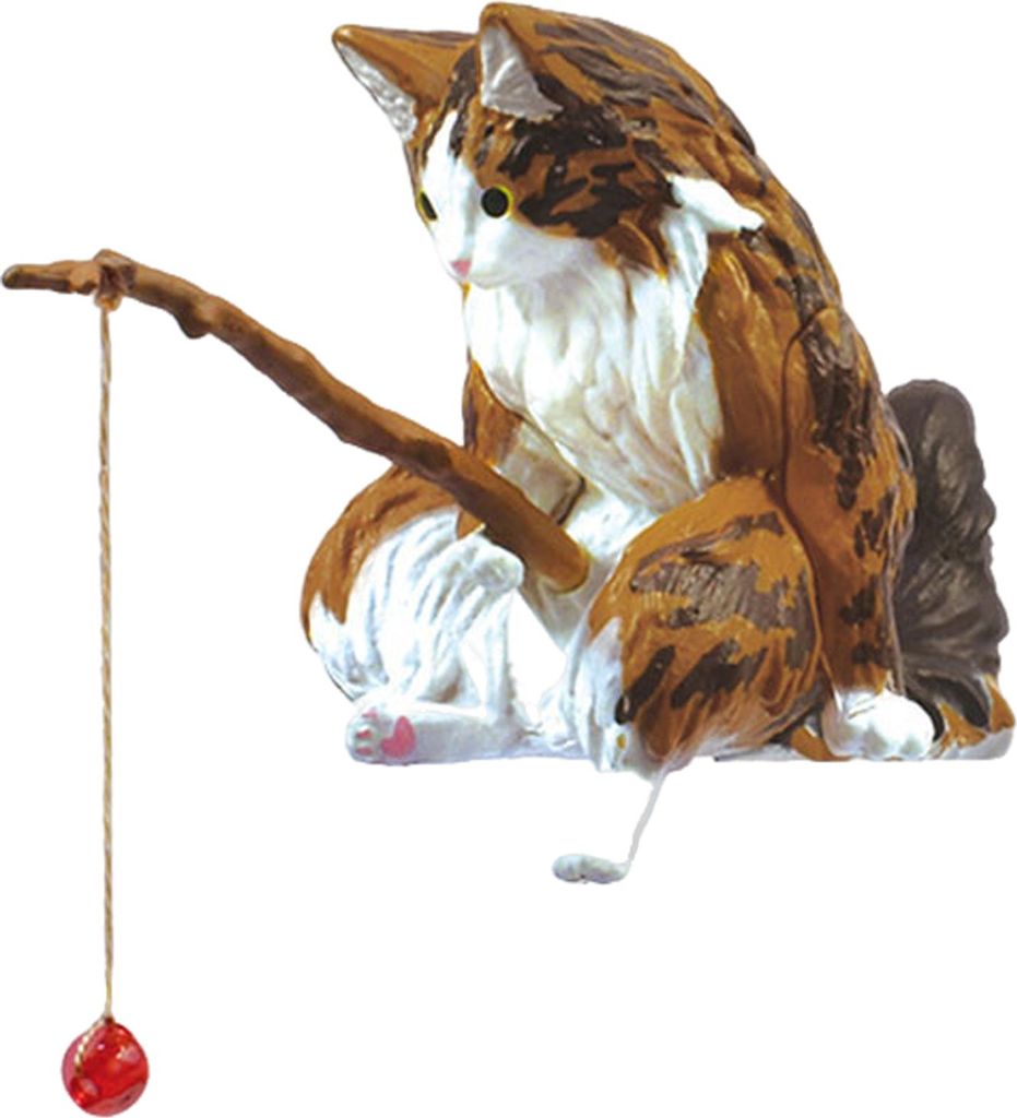 Fischkatzenfigur aus Kunstharz, Cartoon-Kätzchenstatue, Tierskulptur, Heimbüro, Schreibtisch, Aquarium, Fischbeckendekoration, Ornament E