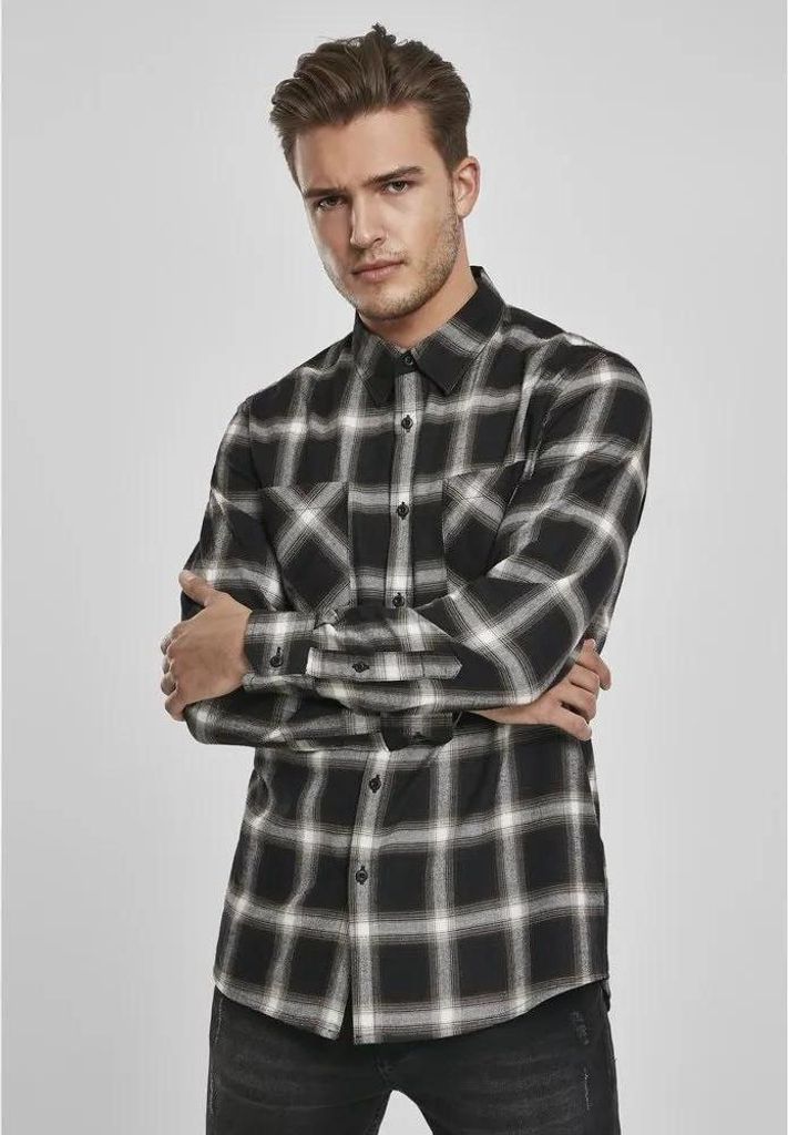 Urban Classics Hemd Schwarz L Herren Schwarz L