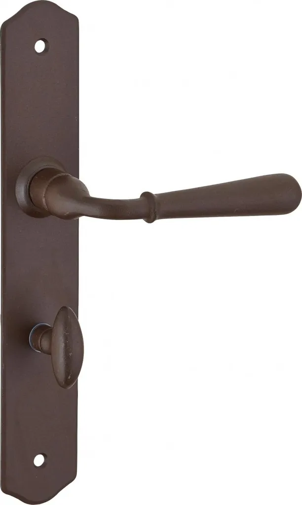 Poignée de porte de salle de bain à condamnation entraxe 195 mm rustique