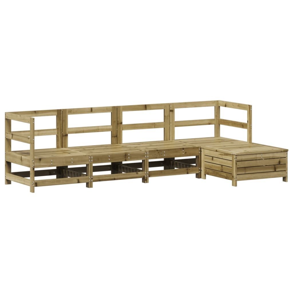 5-tlg. Garten-Sofagarnitur Kiefernholz Imprägniert