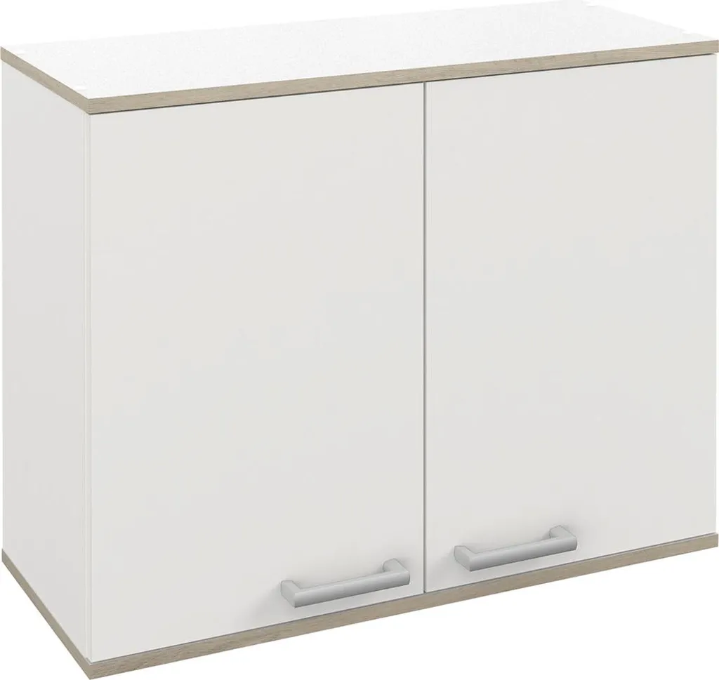 Meuble suspendu COOKING chêne et blanc pour rangement de cuisine
