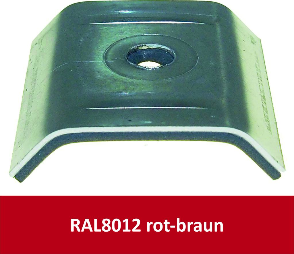 Kalotten für 39/333, Alu RAL8012 rotbraun/ Pck a 100 Stück