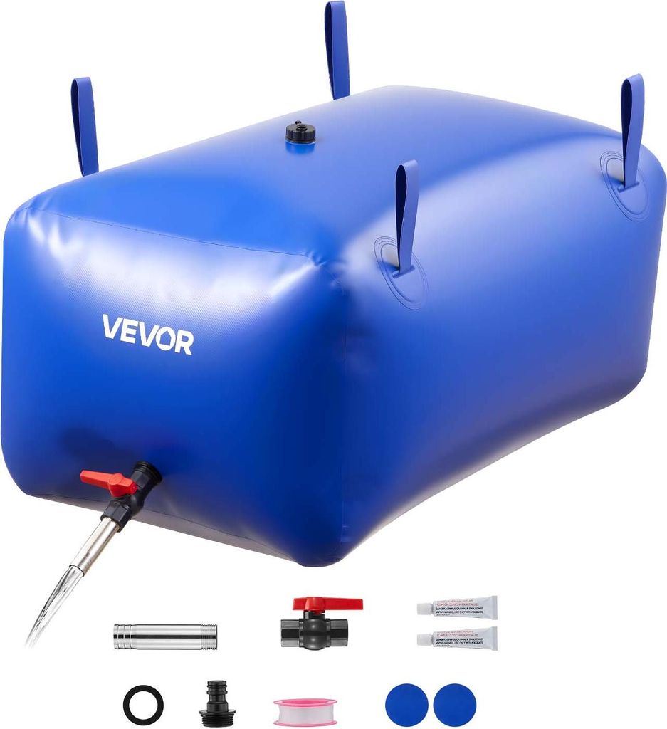 VEVOR Wasserspeicherblase, 240 L PVC-Weichwasserbeutel, Wasserspeicherbehälter, auslaufsicherer & verschleißfester Wohnmobil-Wassertank für die ...