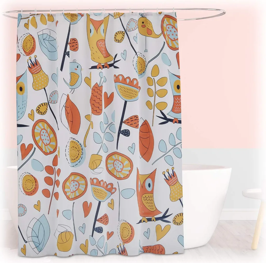 Tenda da Doccia 180x200 cm con Motivo | Antimuffa e Tessuto Premium