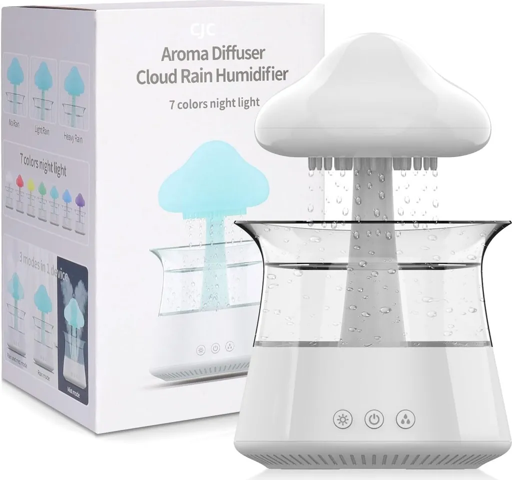 Humidificateur Nuage de Pluie et Diffuseur Champignon avec Gouttelettes