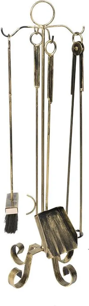 Serviteur de cheminée complet 5 accessoires LOFT Classic en acier 75 cm