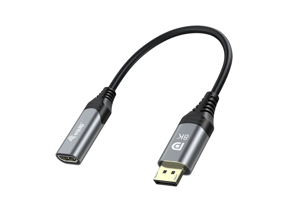 Adaptateur Equip 1.4 DisplayPort vers HDMI 8K 60Hz - Câble Court 0.15m
