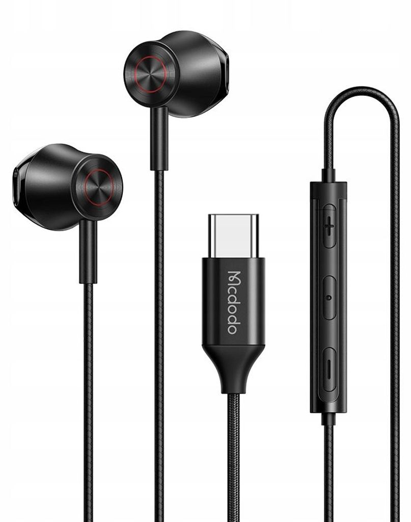 Bedrade oordopjes Mcdodo HP-4070, USB-C (zwart) Productafbeelding 